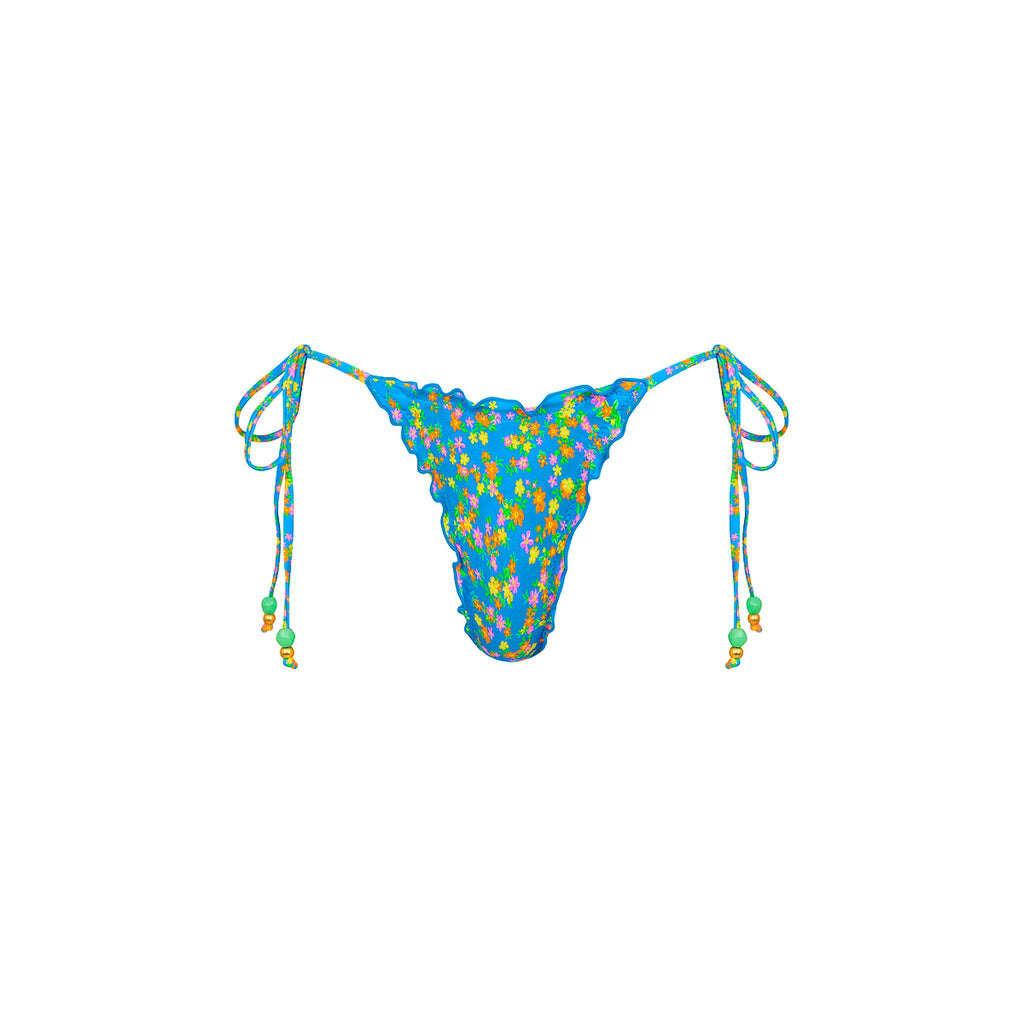 Lettuce Edge Thong Tie Bikini Bottom - La Belle