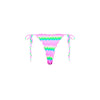 Lettuce Edge Thong Tie Bikini Bottom - Candy Clouds