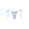 Lettuce Edge Thong Tie Bikini Bottom - Candy Clouds