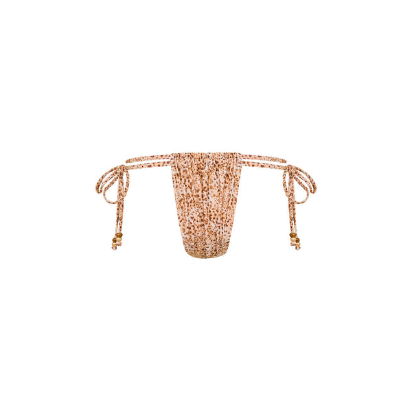 Tie Ruched Thong Bikini Bottom - Wild Skies