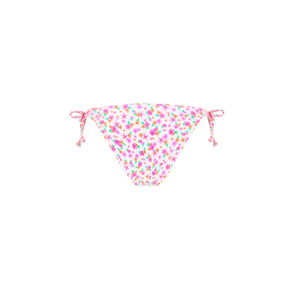 Braided Tie Classic Cut Bikini Bottom - Flamingo Flora