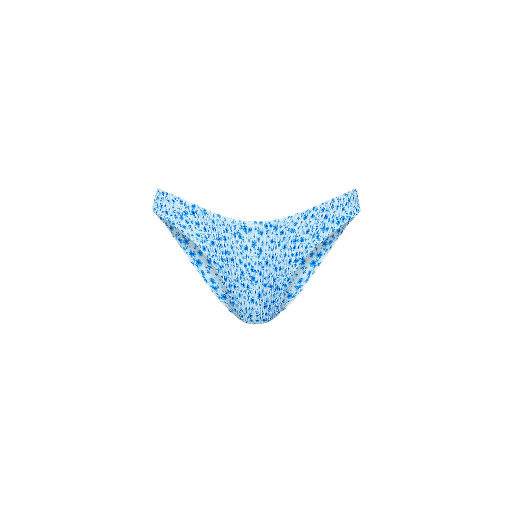 Shirred Minimal Full Coverage Bikini Bottom - Dream Flower