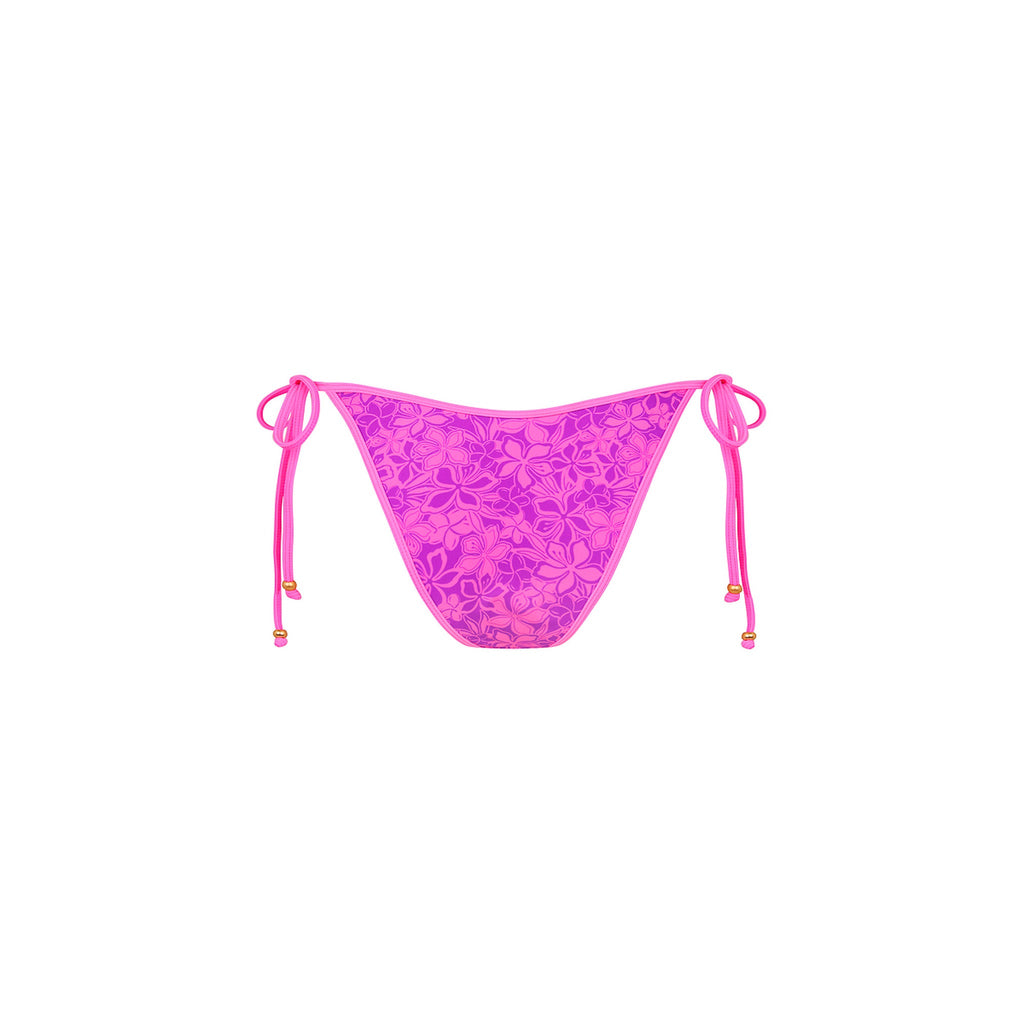 Bind Dipped Cheeky Tie Bikini Bottom - Bubble Berry