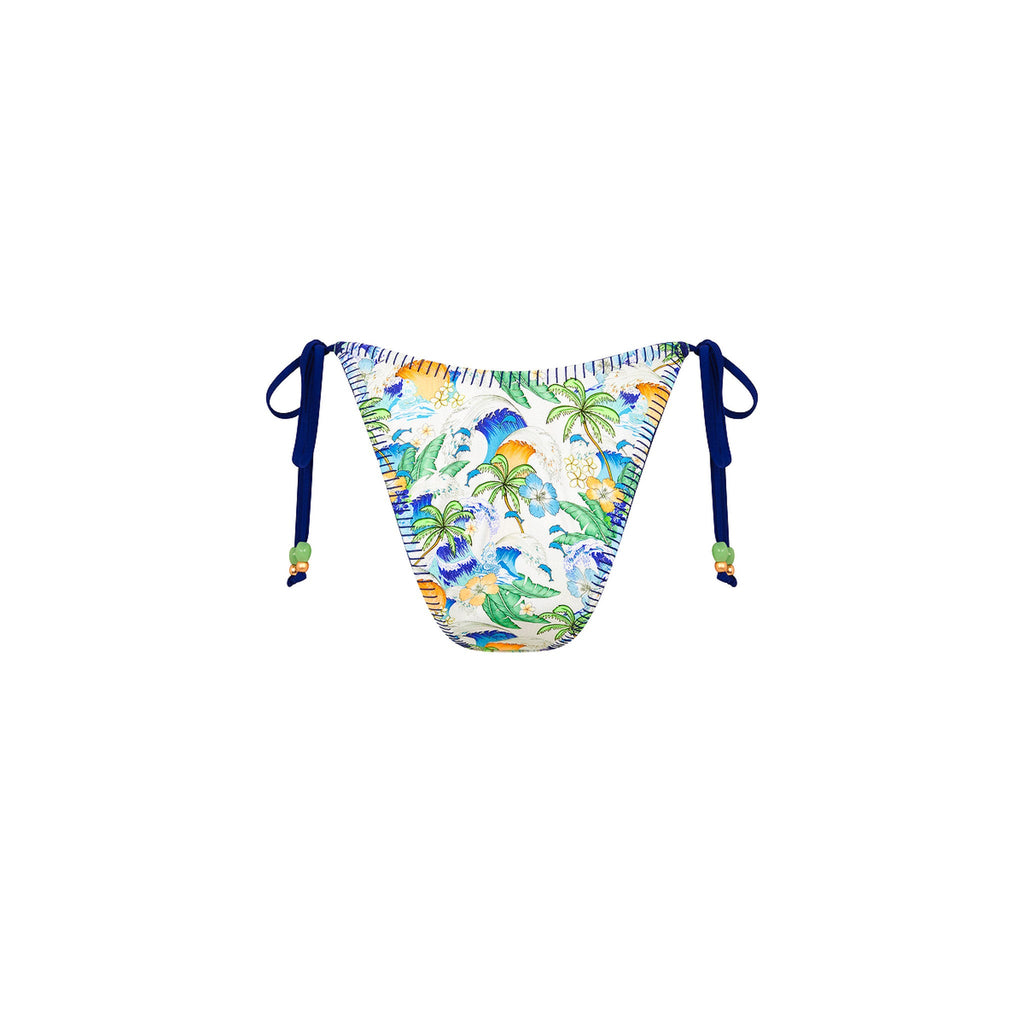 Lace Stitch Ring Tie Bikini Bottom - Blue Crush