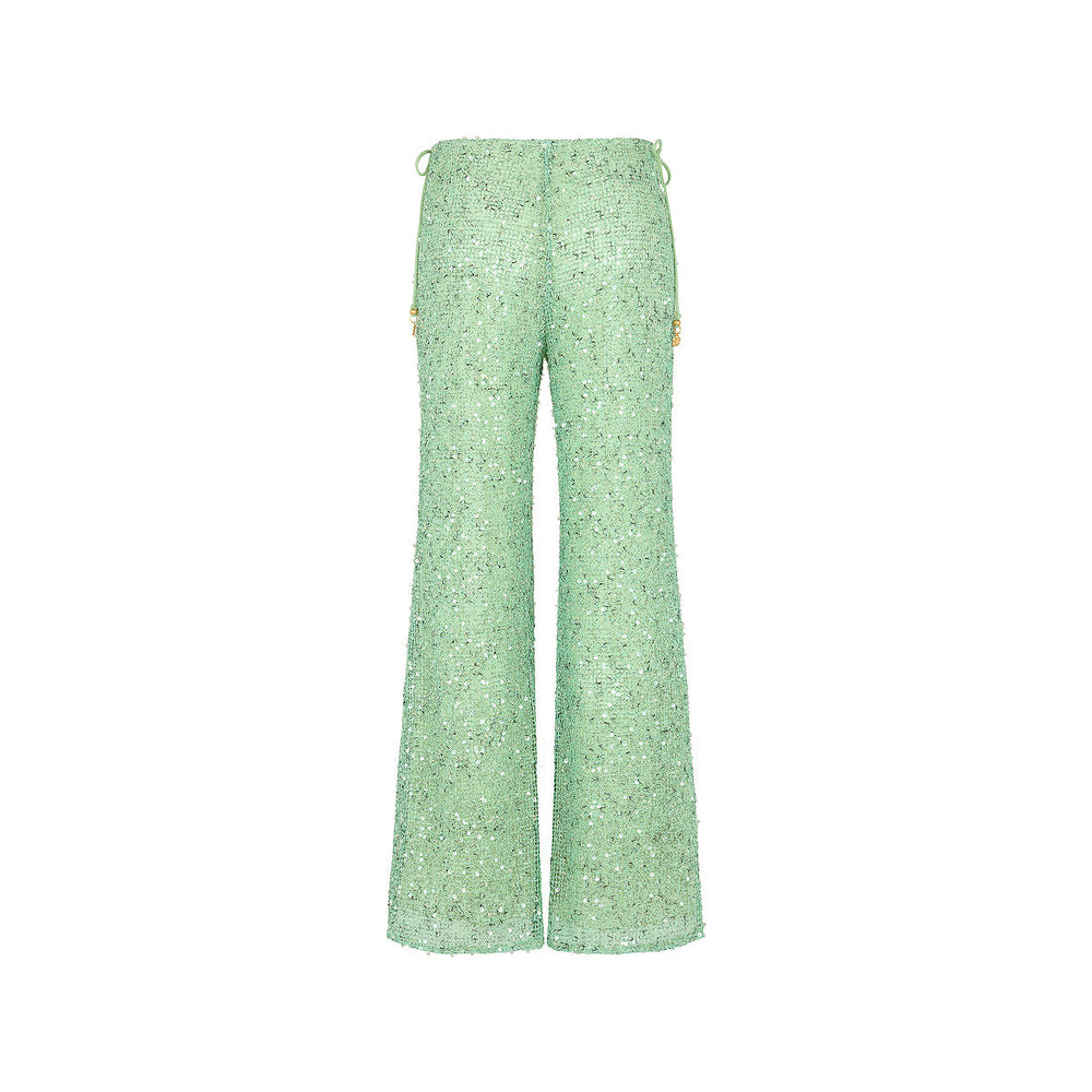 Flare Tie Side Pants - Sea Spritz