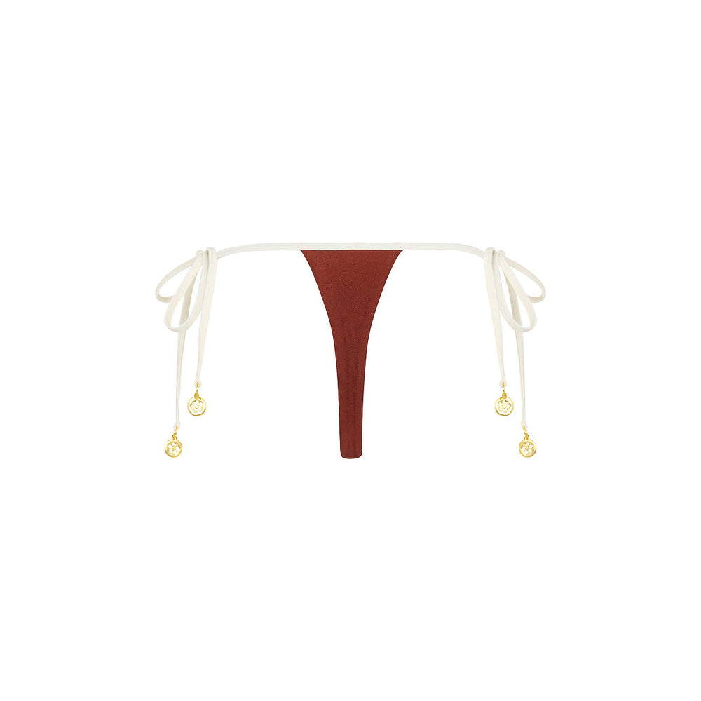 Micro Thong Tie Side Bikini Bottom - Cinnamon Sugar