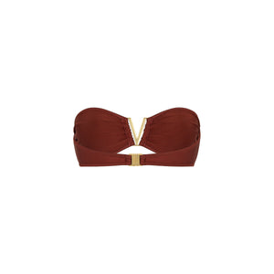 Mega V Strapless Bandeau Bikini Top - Cinnamon Sugar