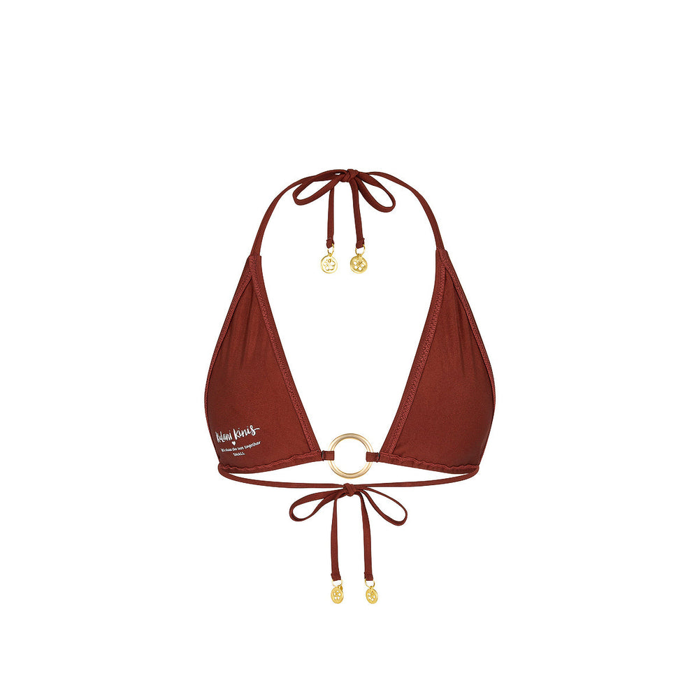 Ring Halter Bikini Top - Cinnamon Sugar