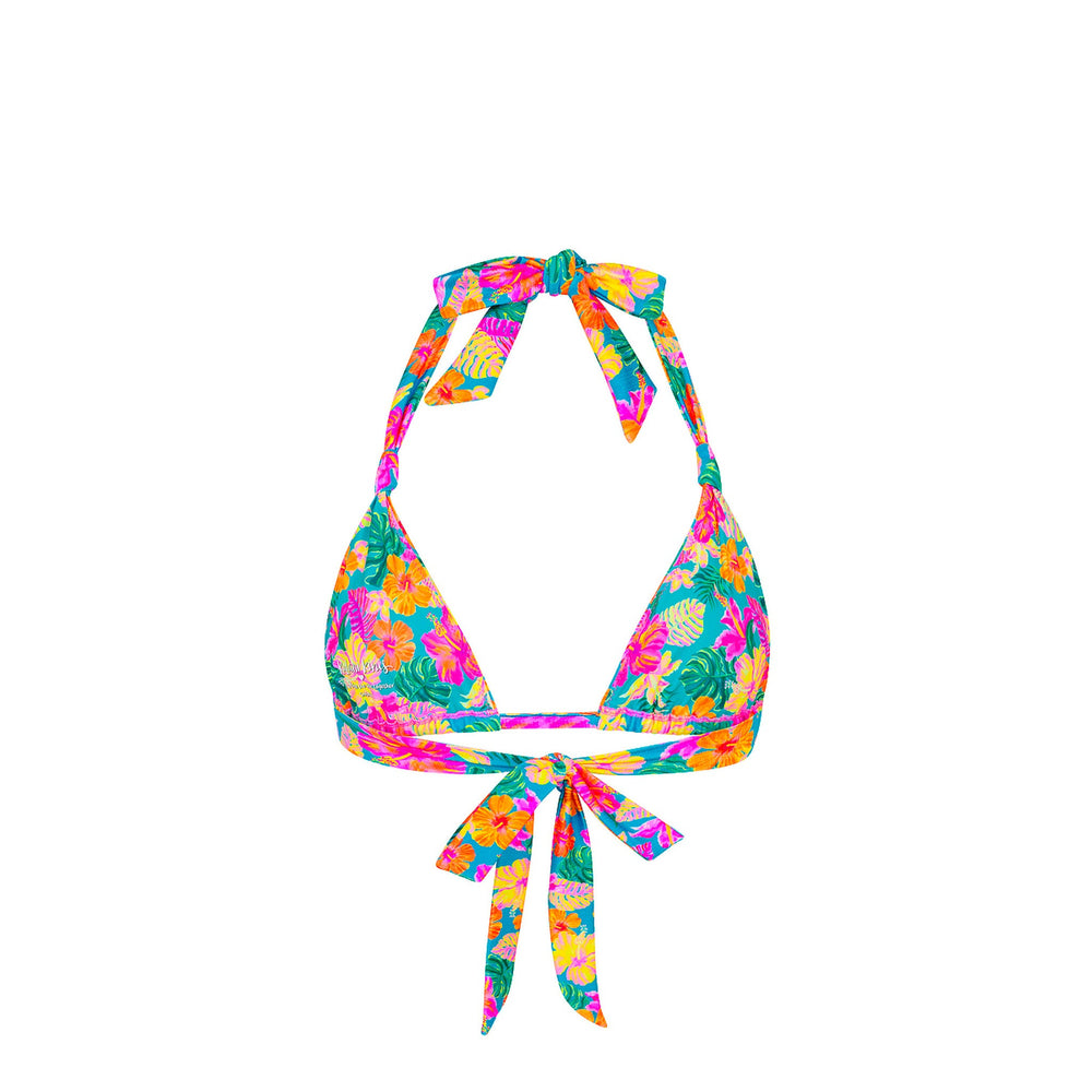 Soft Knot Halter Bikini Top - Paradise Pop