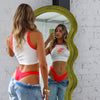 Bind Crop Tank Top - Hibiscus Kisses