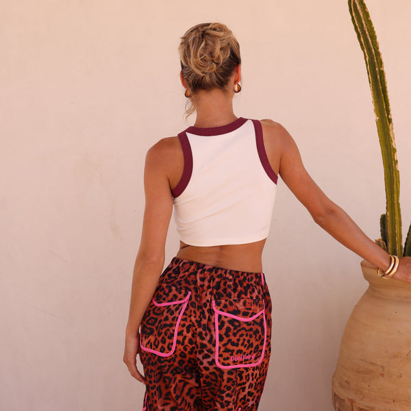 Bind Crop Tank Top - Wild West