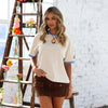 Boyfriend Bind Tee - Frangipani Fizz