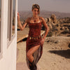 Chiffon Maxi Dress - Leopard Lasso