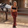 Chiffon Tie Side Maxi Skirt - Leopard Lasso