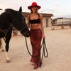 Chiffon Tie Side Maxi Skirt - Leopard Lasso