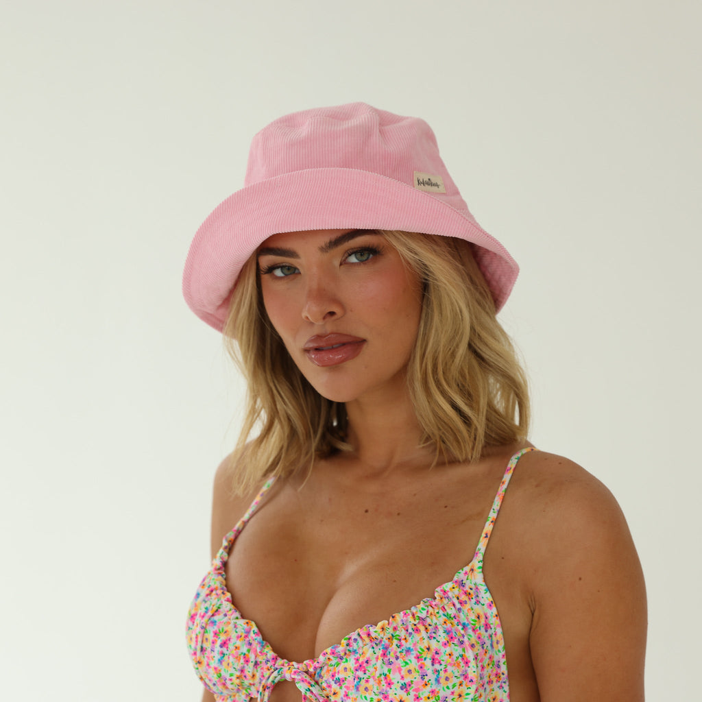 Corduroy Bucket Hat - Perfect Pink