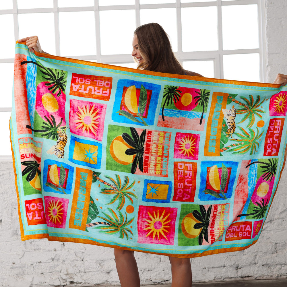 Cotton Beach Towel - Ocean Honey