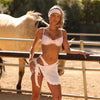 Crochet Knit Mini Sarong - Ivory