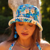 Crochet Trim Bucket Hat - Tropez Tides