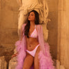 Decorative Panel Halter Bikini Top - Lilac Love