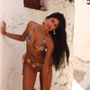 Dipped Cheeky Tie Bikini Bottom - Frangipani Fizz