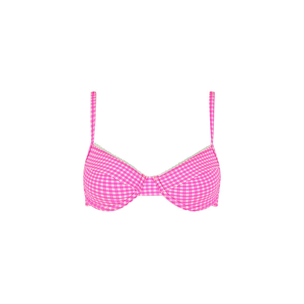 Ditzy Underwire Bra Bikini Top - Pink Diva