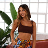 Simple Shirred Tie Crop - Coco