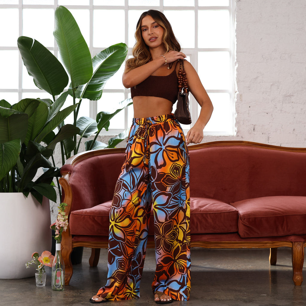 Draw String Resort Pants - Frangipani Fizz