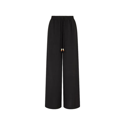 Drawstring Summer Pants - Twilight Black