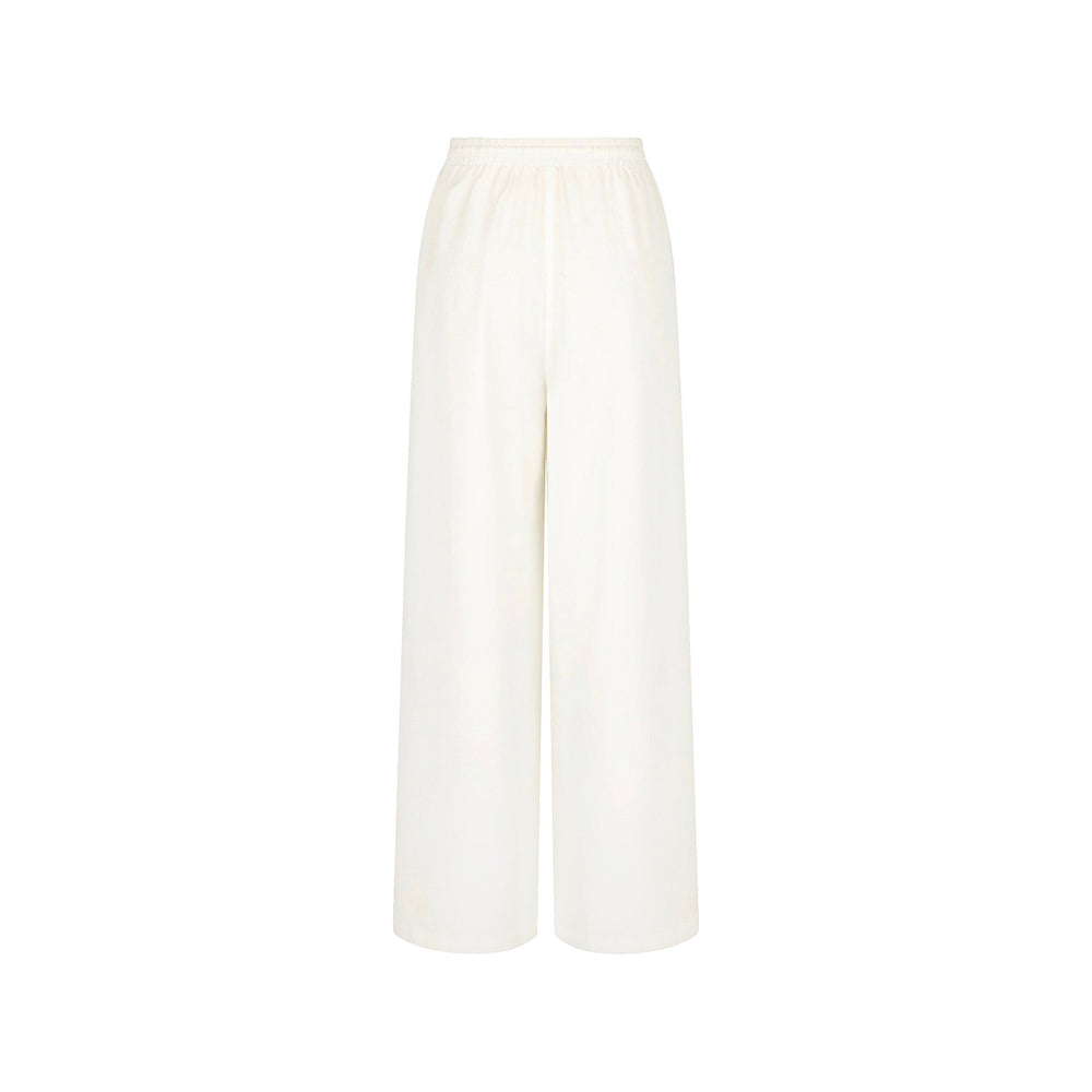 Drawstring Summer Pants - Whipped White
