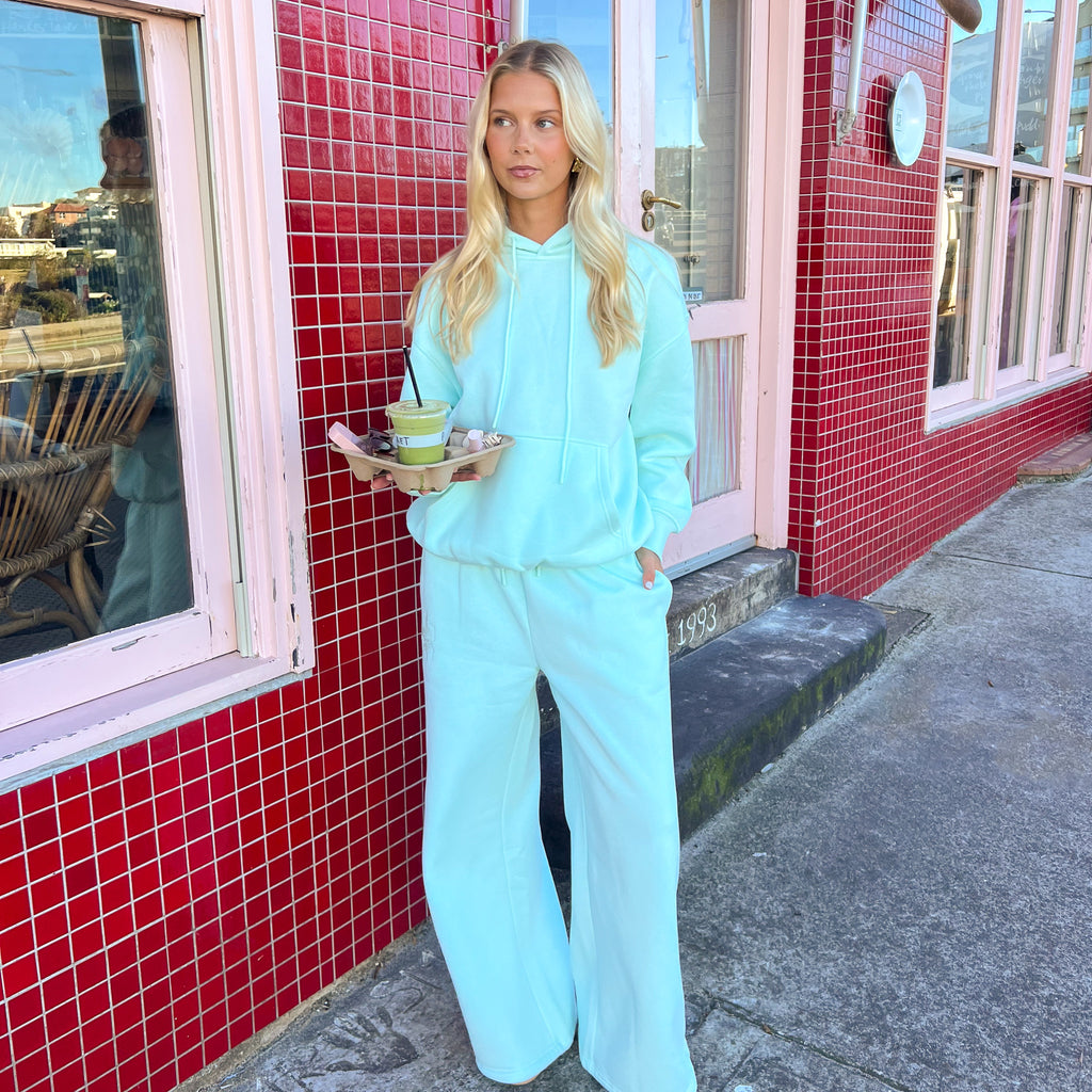 Embroidered Hoodie - Jelly Mint