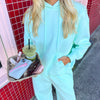 Embroidered Track Pants - Jelly Mint
