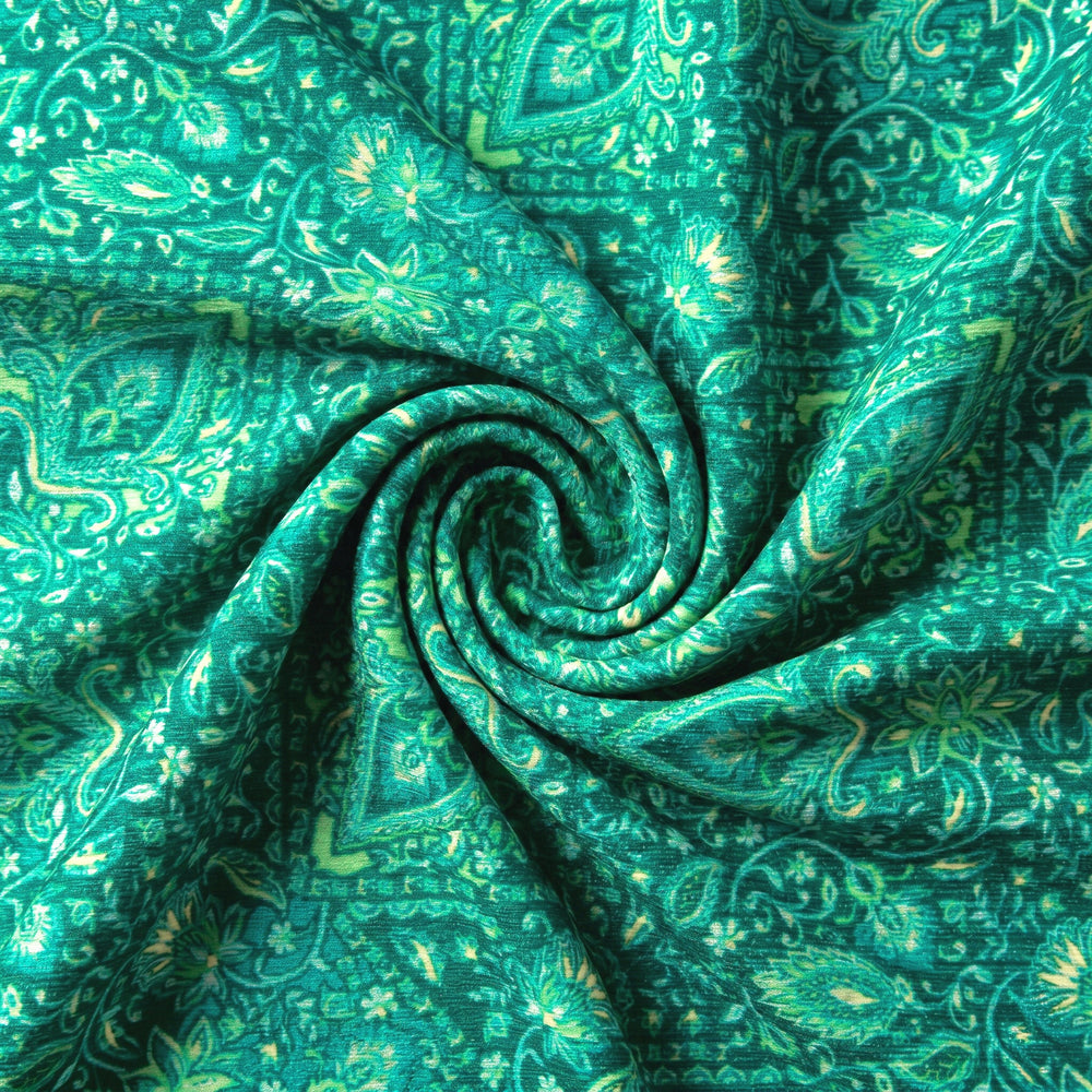 High Hip Cheeky Bikini Bottom - Emerald Aura