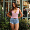 Frayed Jean Shorts - Darling Denim
