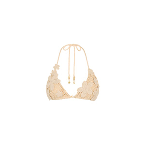 Applique Crochet Halter Top - Sunset Shell