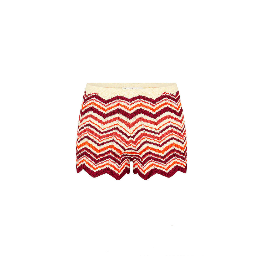 Chevron Knit Micro Short - Toffee Twist