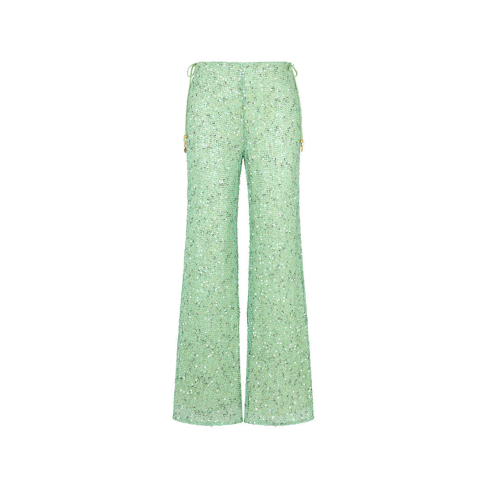 Flare Tie Side Pants - Sea Spritz