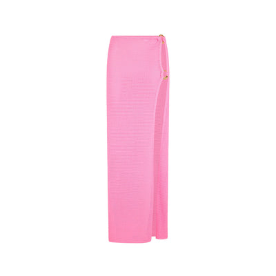 Ring Side Split Maxi Skirt - Bubblegum