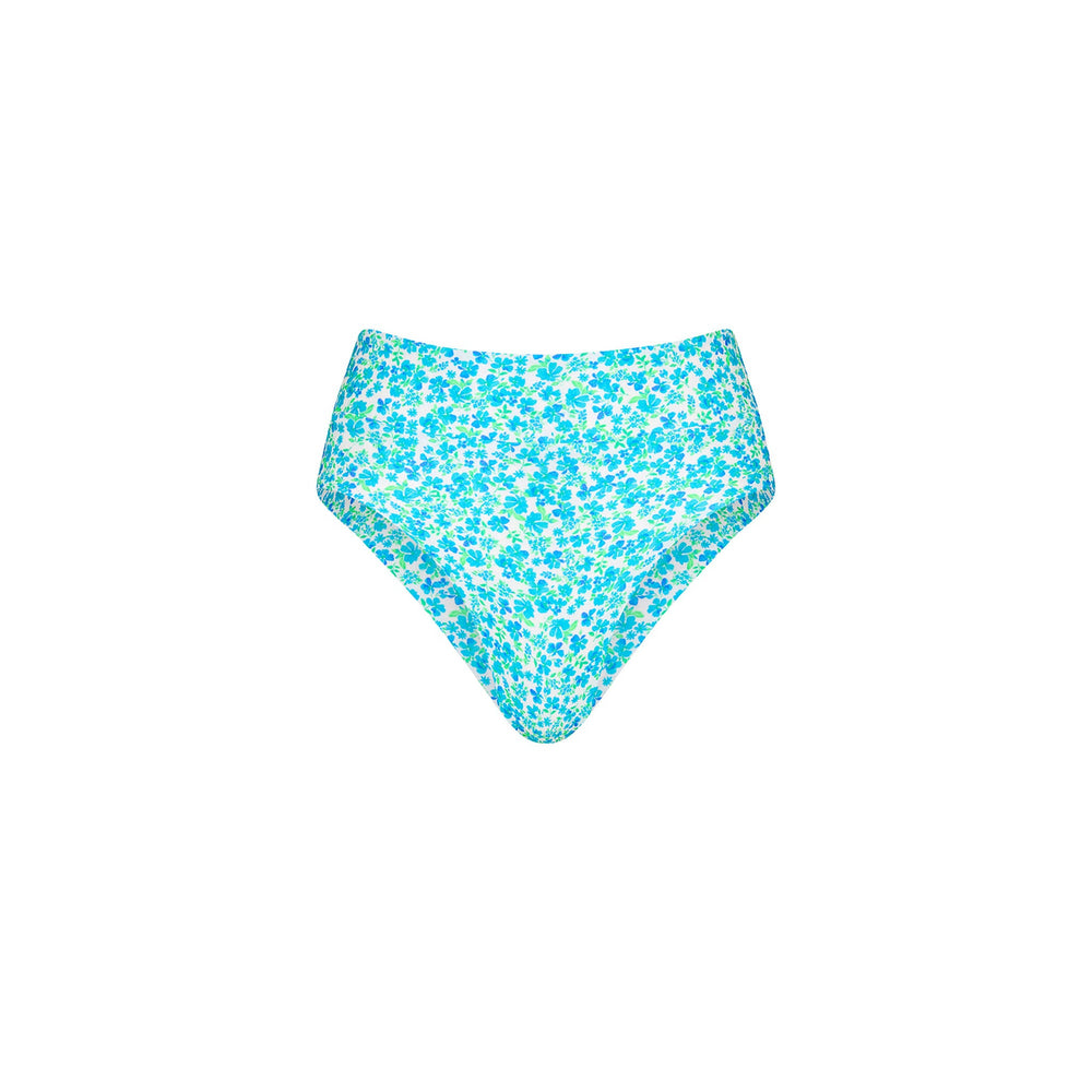 High Hip Cheeky Bikini Bottom - Ocean Aura