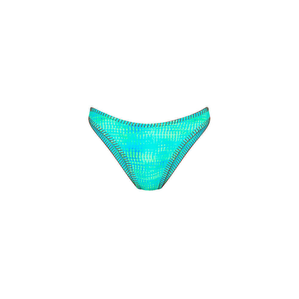 Lace Stitch High Leg Vintage Bikini Bottom - Summer Seas