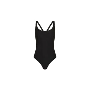 Cross Back Cheeky One Piece - Twilight Black