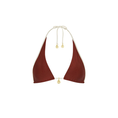 Bind Tie Halter Bikini Top - Cinnamon Sugar