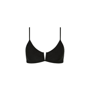 Bind Slim V Crop Bikini Top - Twilight Black