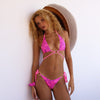 Halo Ring Halter Bikini Top - Bubble Berry