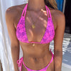 Halter Bralette Bikini Top - Bubble Berry