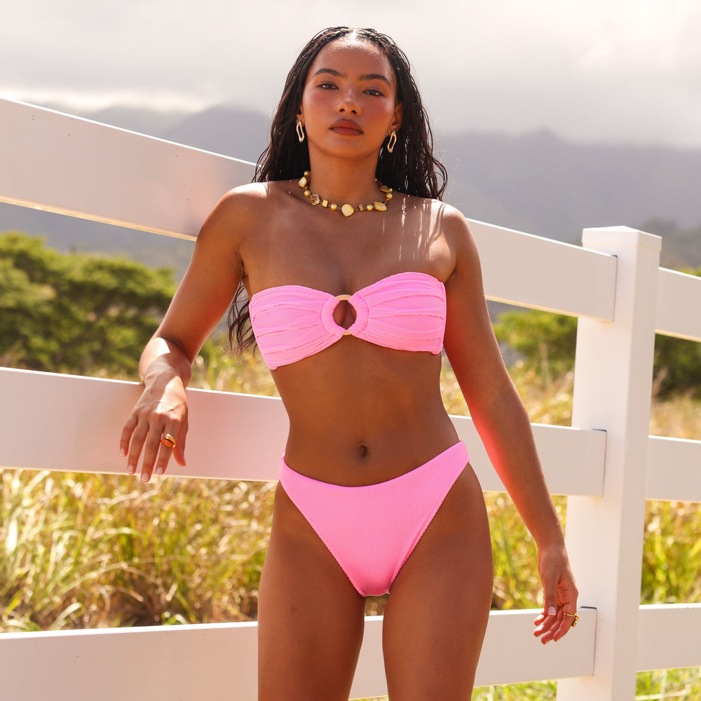 High Leg Full Vintage Bikini Bottom - Fairy Floss