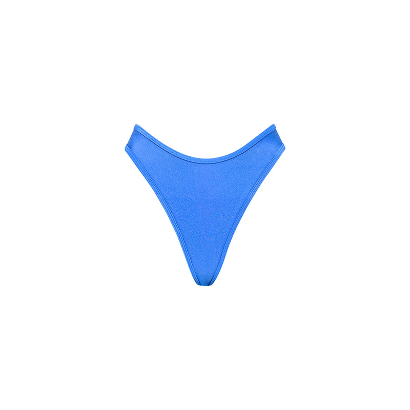 High Leg Thong Bikini Bottom - Bluebell