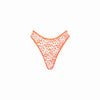 High Leg Thong Bikini Bottom - Orange Fantasy