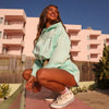 Embroidered Hoodie - Jelly Mint
