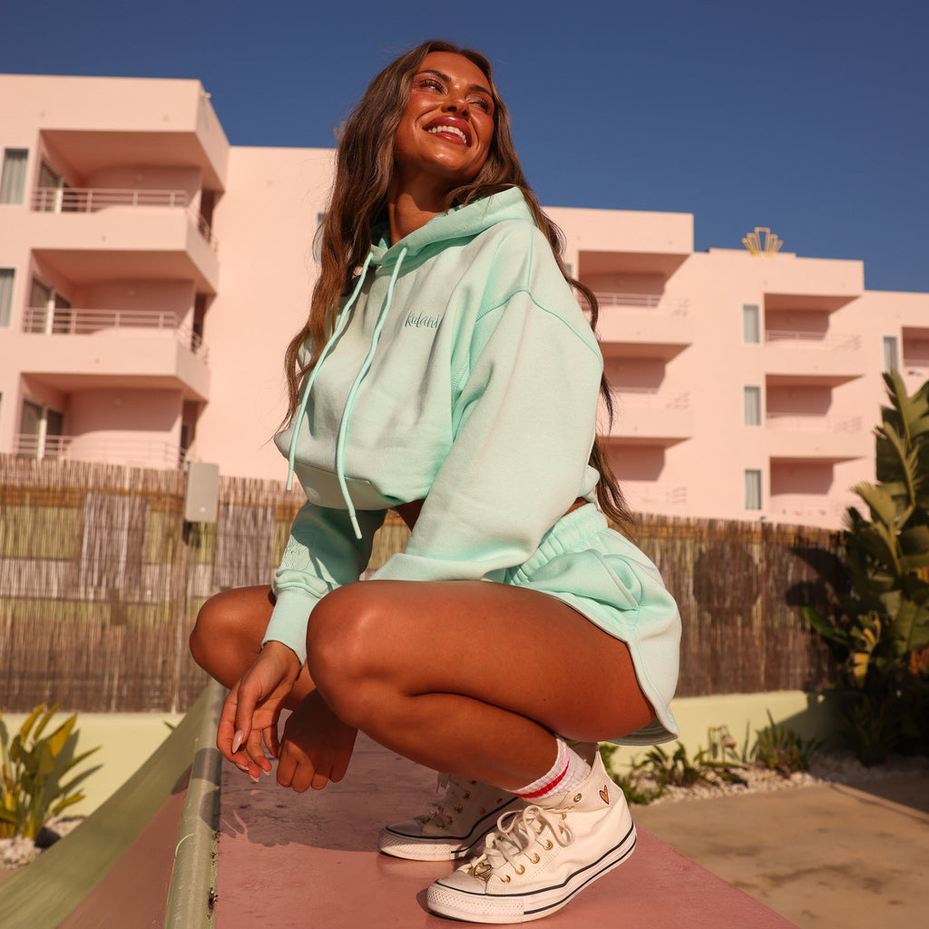 Embroidered Hoodie - Jelly Mint